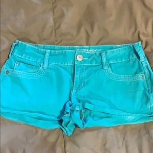 Aero Turquoise Jean Shorts